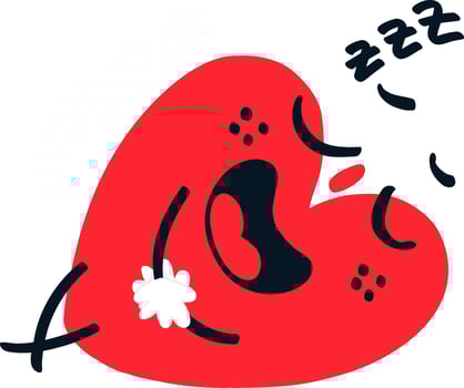 Funny Love Mascot Laughing Sticker vector