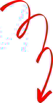 Bold Red Arrow Pen Illustration vector