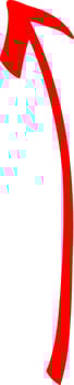 Illustration of Red Arrow Doodle vector