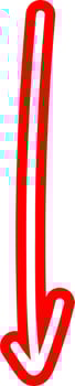 Hand Drawn Small Red Arrow vector