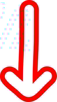 Hand Drawn Doodle Arrows in Red vector