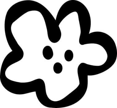 Floral Leafs In Black Ink Style vector