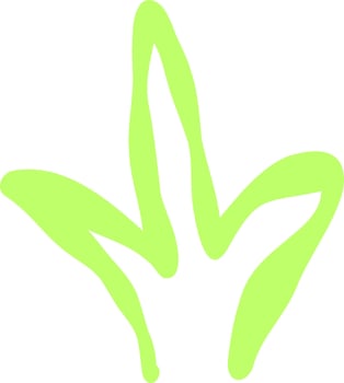 Bold Ink Neon Leaf Artwork vector