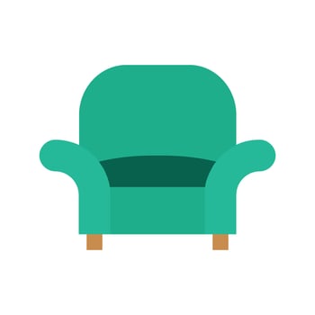 Flat armchair for minimalist branding vector