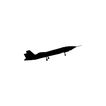 Silhouette Turkiye Jet Fighter, Fighter aircraft are military aircraft designed primarily for air-to-air combat. Can use for Sign, Pictogram, News Illustration, Infographic or Design Element. vector