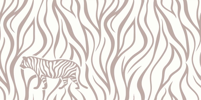 Zebra Print Pattern Background with Zebra Silhouette vector