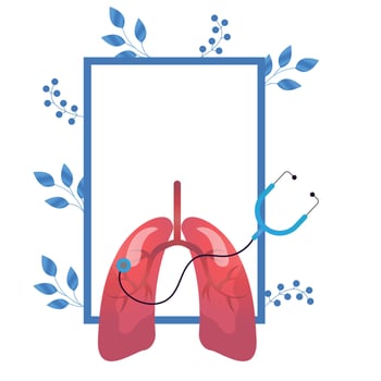 World asthma day frame vector