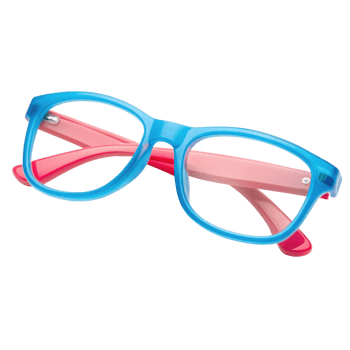 Blue light blocking glasses for kids with transparent background png