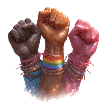 Diverse Hands Raised in Unity Celebrating Solidarity and Diversity png