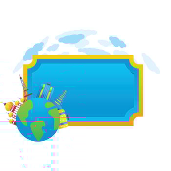 world tourism day illustration frame vector