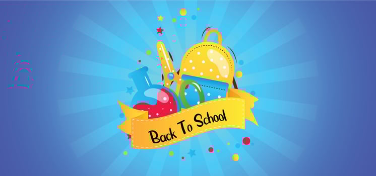 back to school banner vector