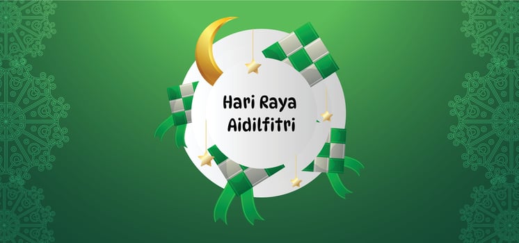 frame hari raya aidilfitri illustration vector