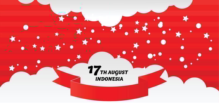 17 august indonesia background vector