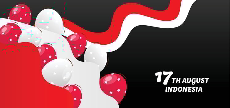 background 17 august indonesia vector