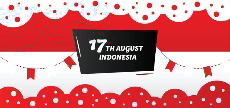 backdrop 17 august indonesia vector
