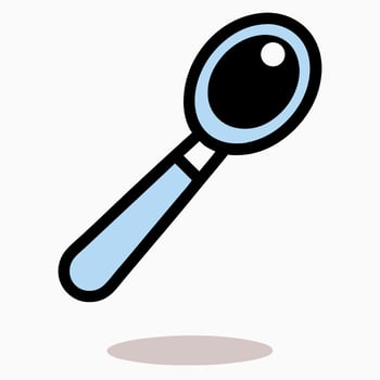 Light Blue Spoon Icon Simple Kitchen Utensil Illustration vector