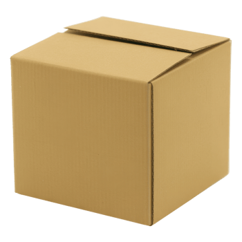 Plain Cardboard Shipping Box On Transparent Background png