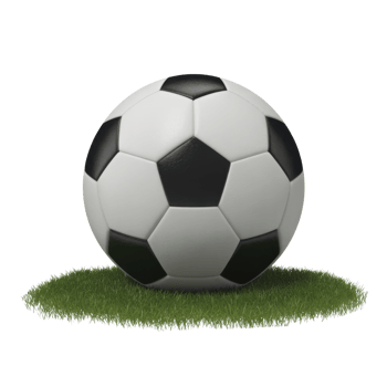 Realistic Spherical Object on Green Field Texture With Shadow and Subtle Reflection On Transparent Background png