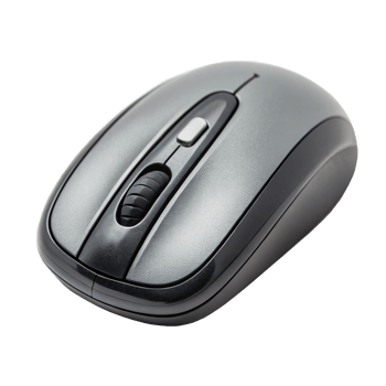 Wireless computer mouse isolated on transparent background png
