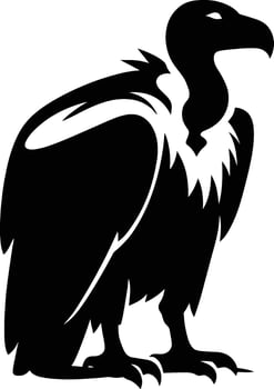Vulture Bird Illustration, Majestic Vulture Silhouette Design vector