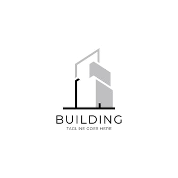 Letter L building logo for architecture, construction, real estate and property company vector