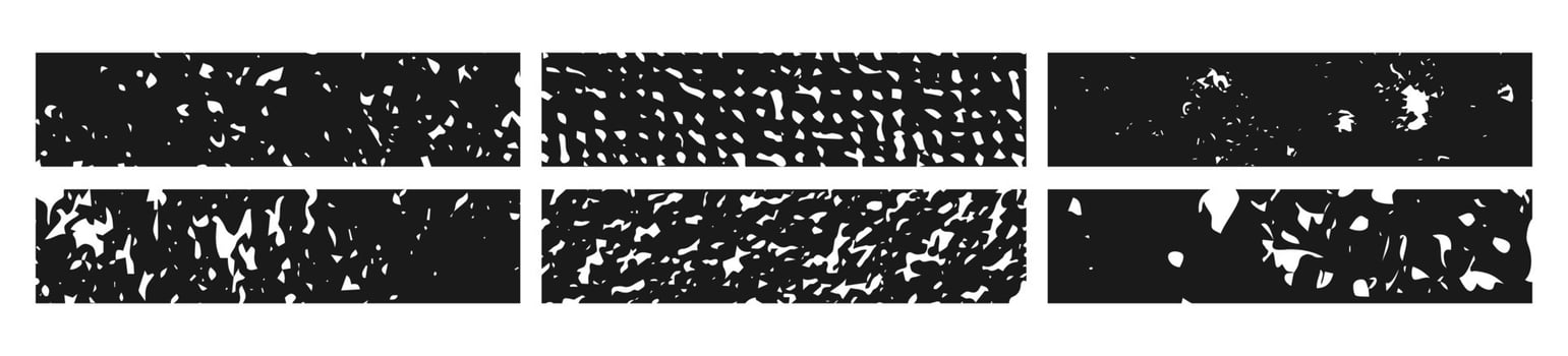 Set of black grunge banner vector