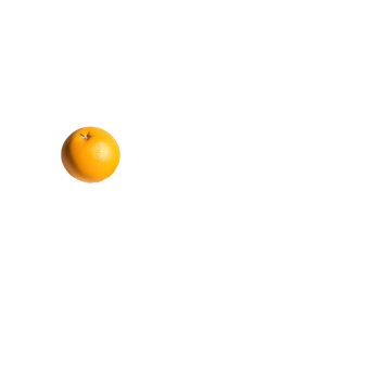 Orange on transparent background png