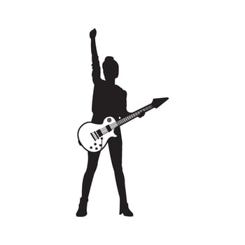 icon of person playing guitar design vector