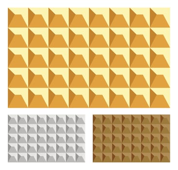 Illustration gold , silver and copper block mineral vector