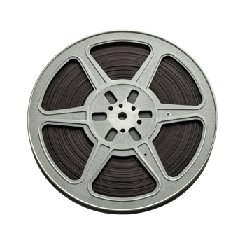 Super 8 film reel isolated on transparent background png