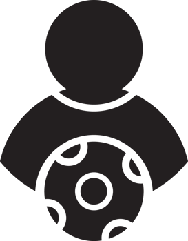 black football player with ball icon png