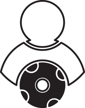 soccer player with ball icon png