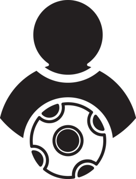 football player with ball icon png