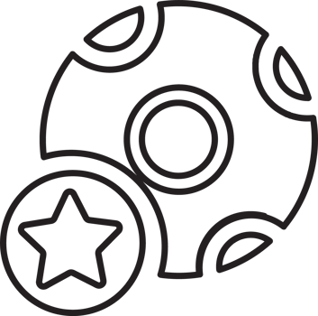 outline soccer ball with star icon png