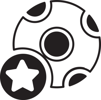 soccer ball with star icon png