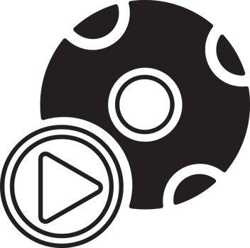 soccer ball with play icon png