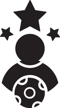 black person with a star icon png