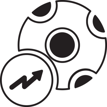 football ball with arrow progress icon png