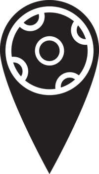 black location with football icon png
