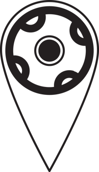 location with ball icon png