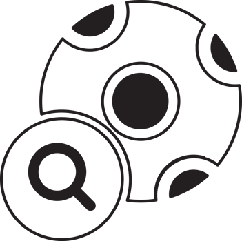 soccer ball with search icon png