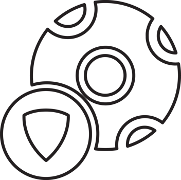 outline ball with defense icon png