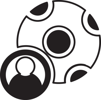 football ball with player icon png