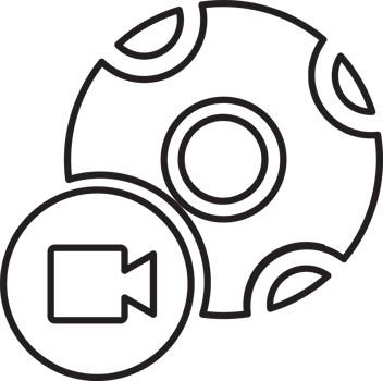 outline ball with record icon png