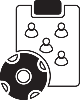 clipboard with soccer player icon on it png