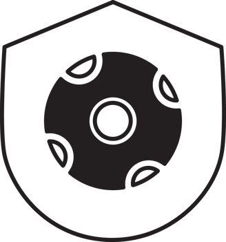 defense shield with ball icon png