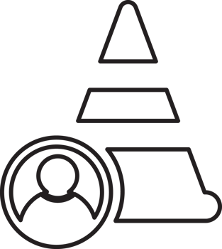 outline training cone with player icon png