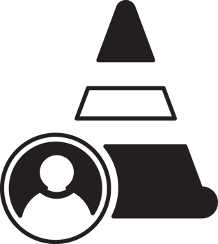 training cone with player icon png