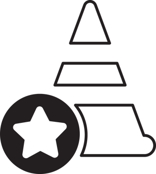 training cone with star icon png