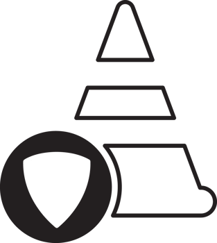 cone with shield icon png